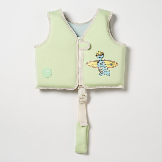 Kids Swim Vest 2-3 Shred Turtle Aqua