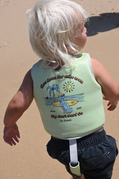 Kids Swim Vest 2-3 Shred Turtle Aqua
