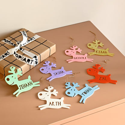 Personalised Ornament Xmas Shape | Reindeer