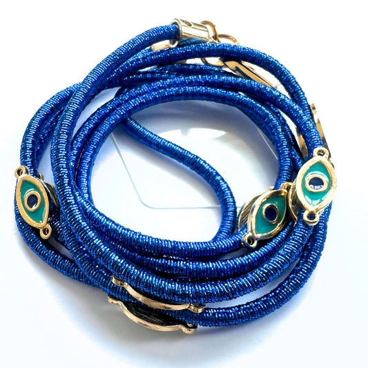 Metallic Crossbody Lanyard- Royal Blue
