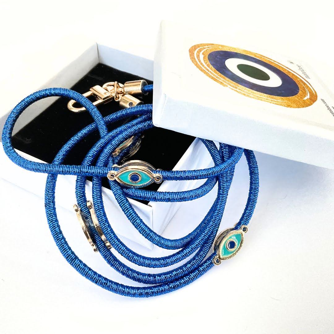 Metallic Crossbody Lanyard- Royal Blue