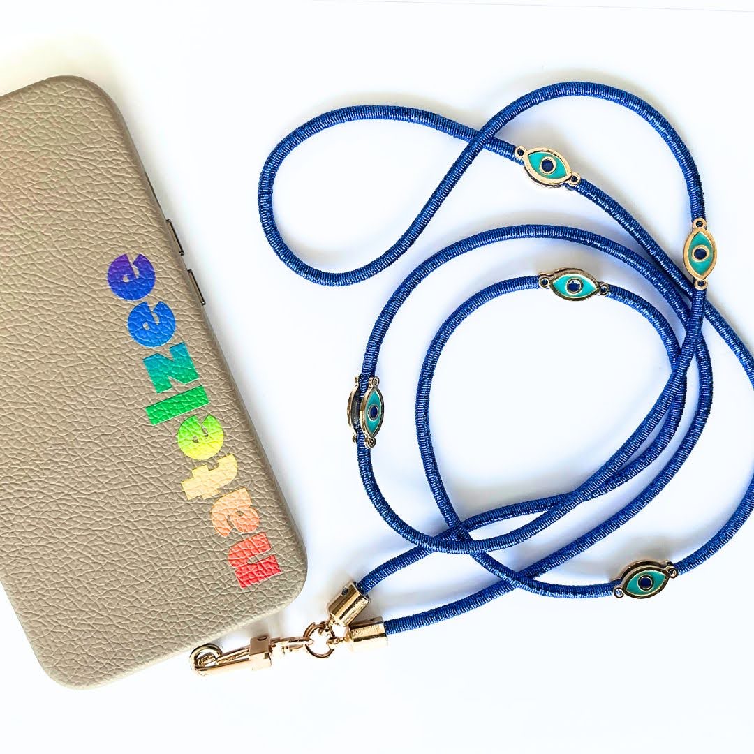 Metallic Crossbody Lanyard- Royal Blue