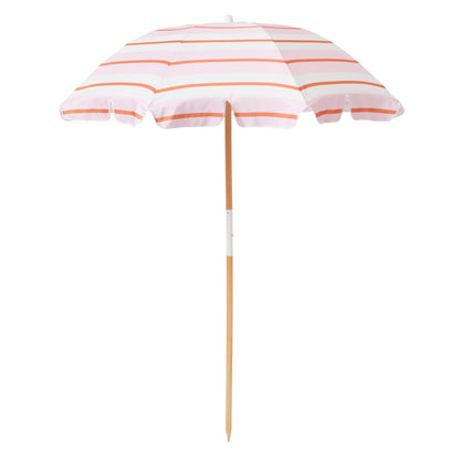 Beach Umbrella Summer Stripe Strawberry Sorbet