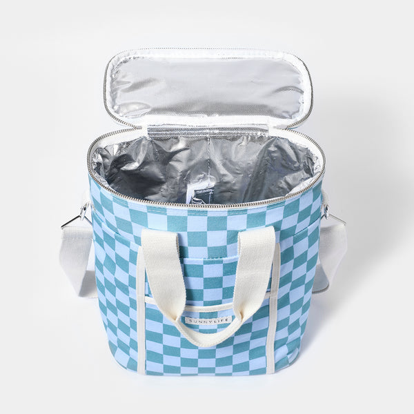 SUNNYLiFE blue color Canvas Drinks Bag Jardin Ocean