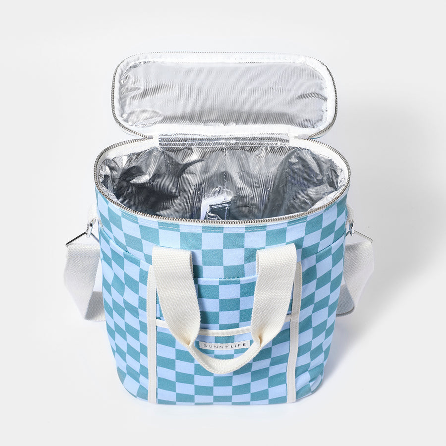 SUNNYLiFE blue color Canvas Drinks Bag Jardin Ocean