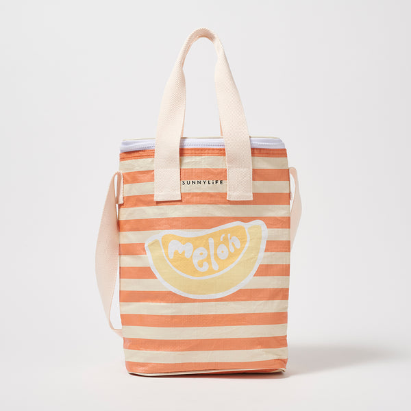 SUNNYLiFE orange color Den studio print Light Cooler Drinks Bag Utopia Melon