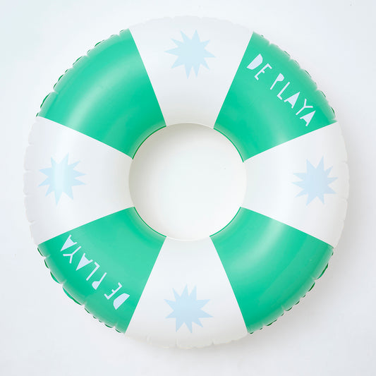 SUNNYLiFE white and green color inflatable Pool Ring De Playa Esmeralda