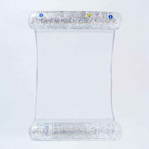 SUNNYLiFE transparent inflatable Bolster Hammock Float Glitter