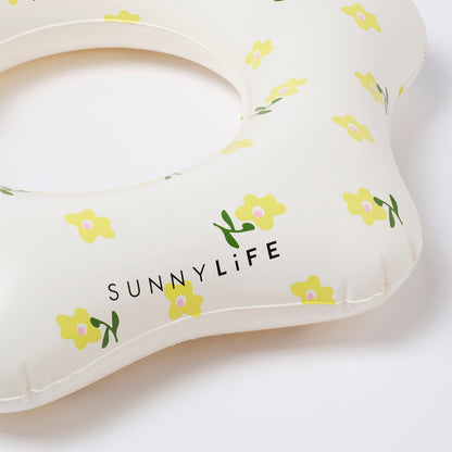 SUNNYLiFE sunflower print inflatable Kiddy Pool Ring Mima the Fairy Lemon