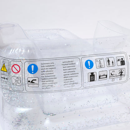 SUNNYLiFE transparent color inflatable glitter Lilo Chair