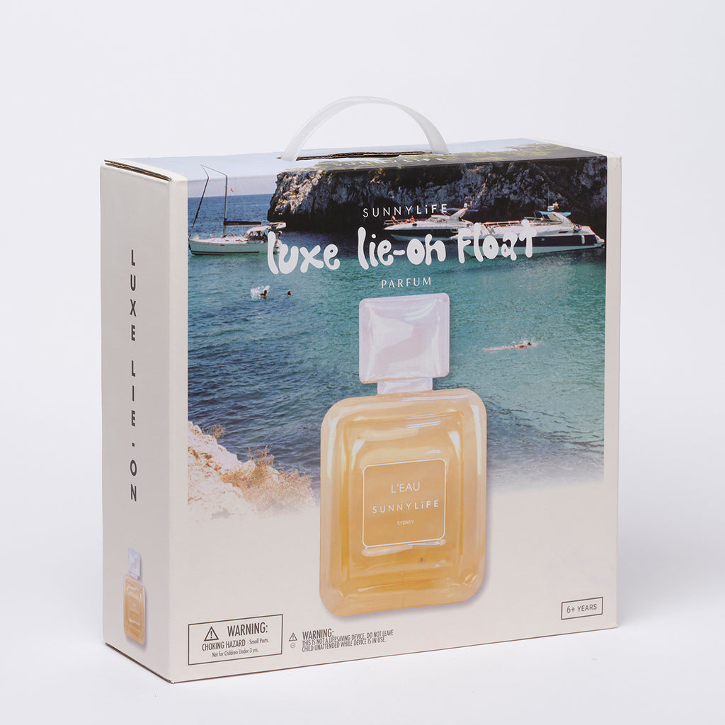 SUNNYLiFE Champagne color inflatable Luxe Lie On Float Parfum