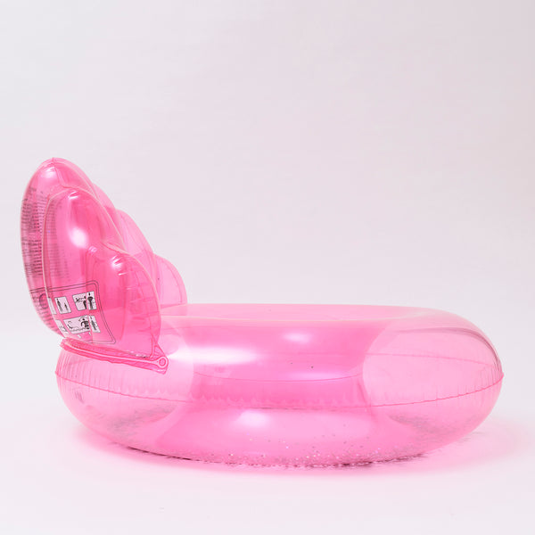 SUNNYLiFE pink color inflatable Luxe Pool Ring Shell Bubblegum