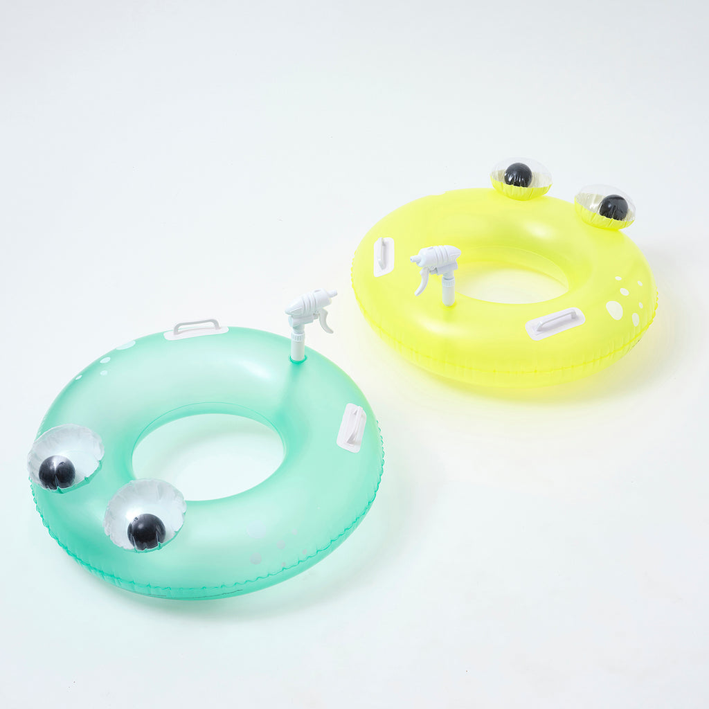 SUNNYLiFE yellow and green color inflatable Pool Ring Soakers Sonny the Sea Creature Set of 2