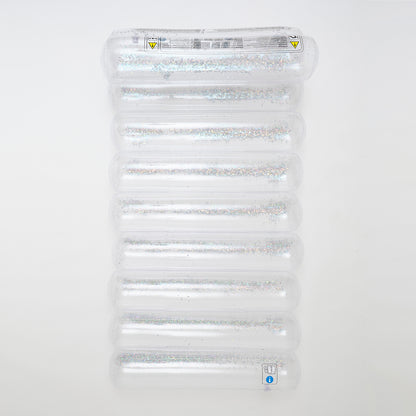 SUNNYLiFE transparent inflatable Glitter Lilo Float Tube