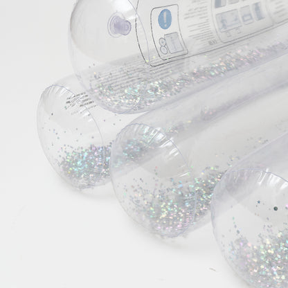 SUNNYLiFE transparent inflatable Glitter Lilo Float Tube