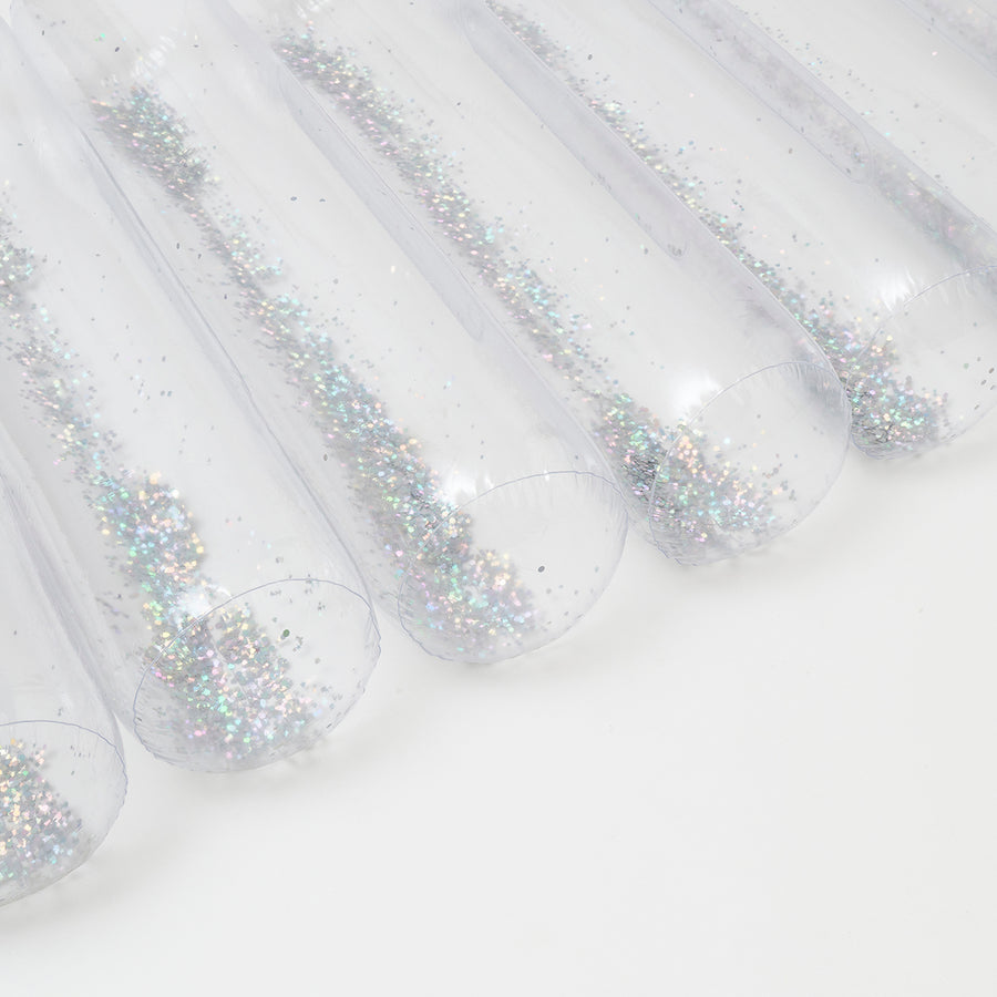 SUNNYLiFE transparent inflatable Glitter Lilo Float Tube