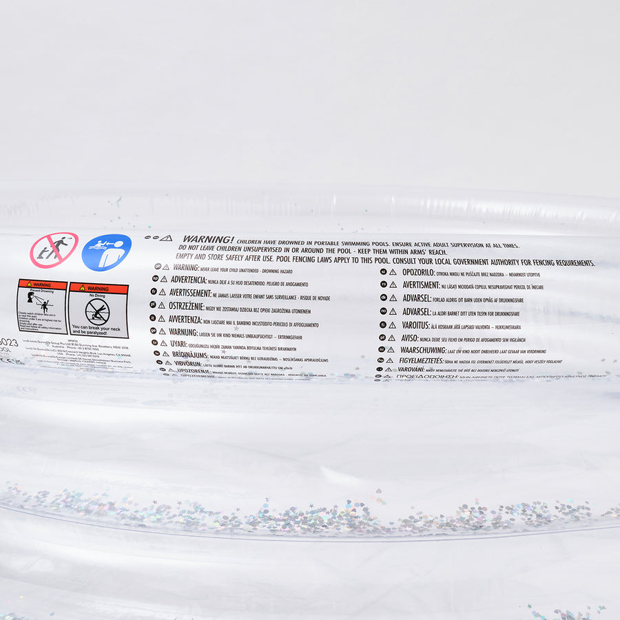 SUNNYLiFE inflatable transparent Glitter Pool