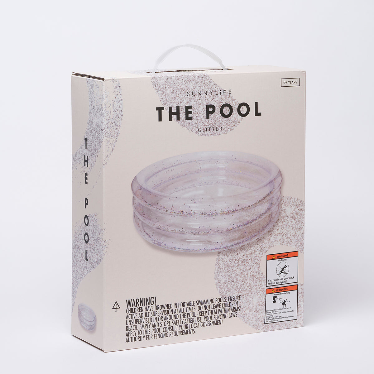 SUNNYLiFE inflatable transparent Glitter Pool