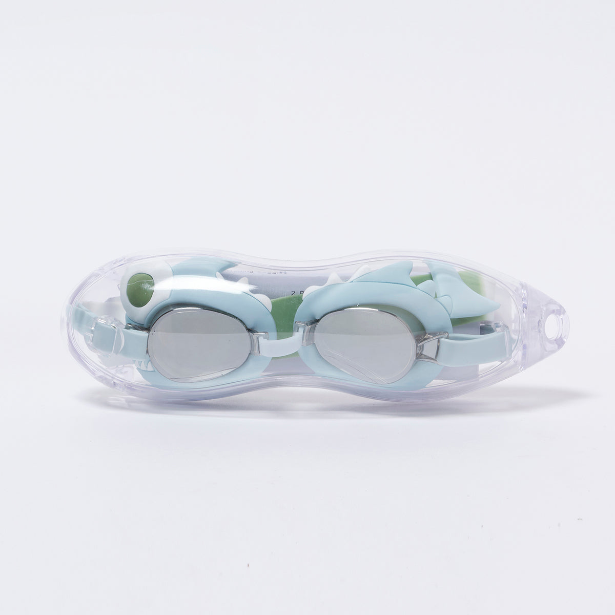 SUNNYLiFE blue color Mini Swim Goggles for kids Shark Tribe Khaki