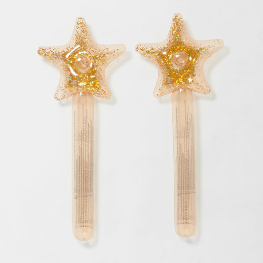 Kids Inflatable Star Wand Princess Swan Gold Set of 2