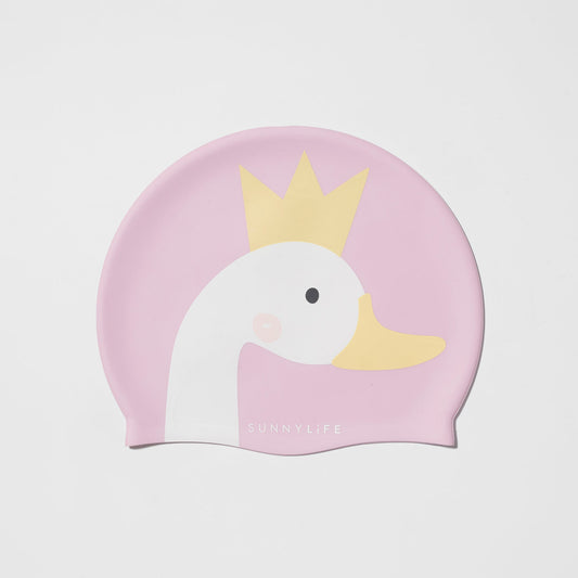 Kids Swimming Cap Princess Swan Multi