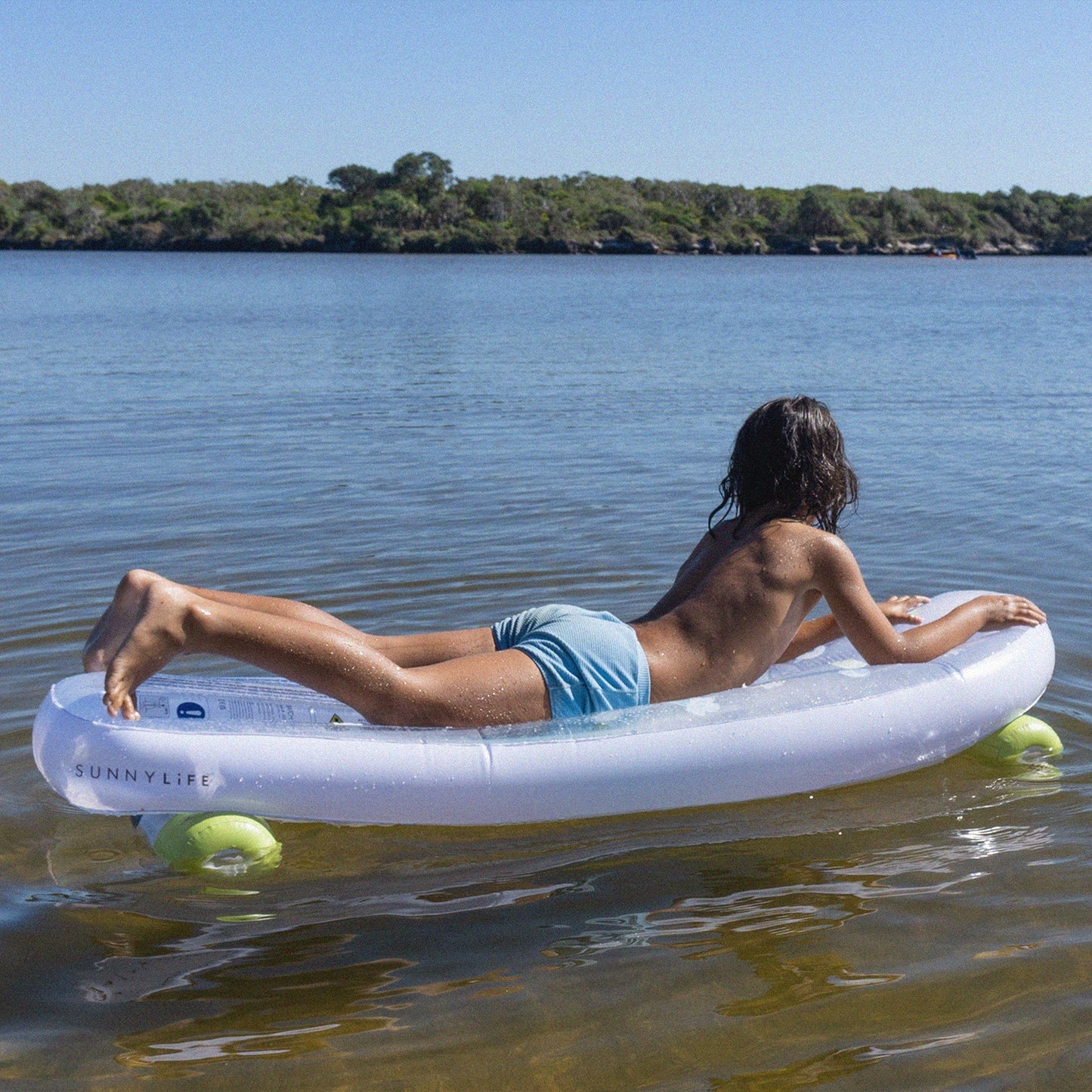 Kids Skateboard Float The Sea Kids Blue-Lime