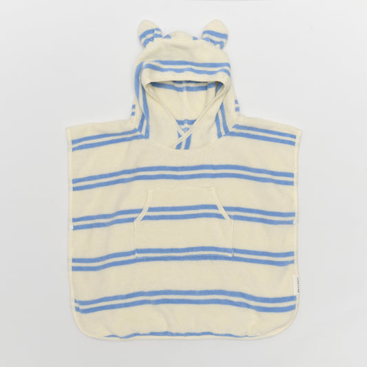 Kids Character Hooded Towel Sid the Seagull Blue Stripe