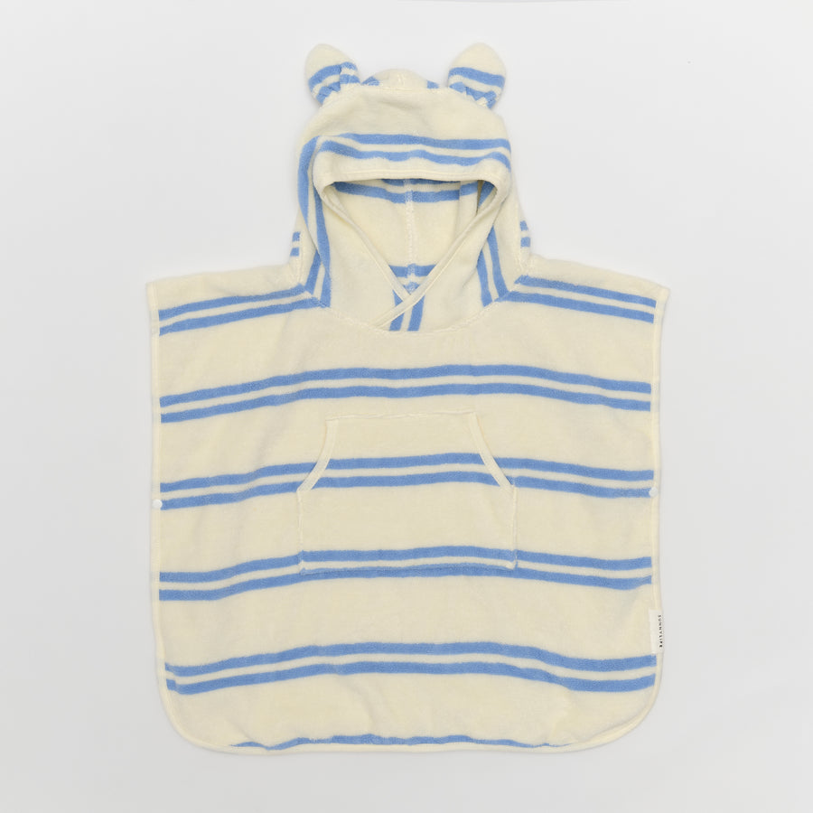 Kids Character Hooded Towel Sid the Seagull Blue Stripe