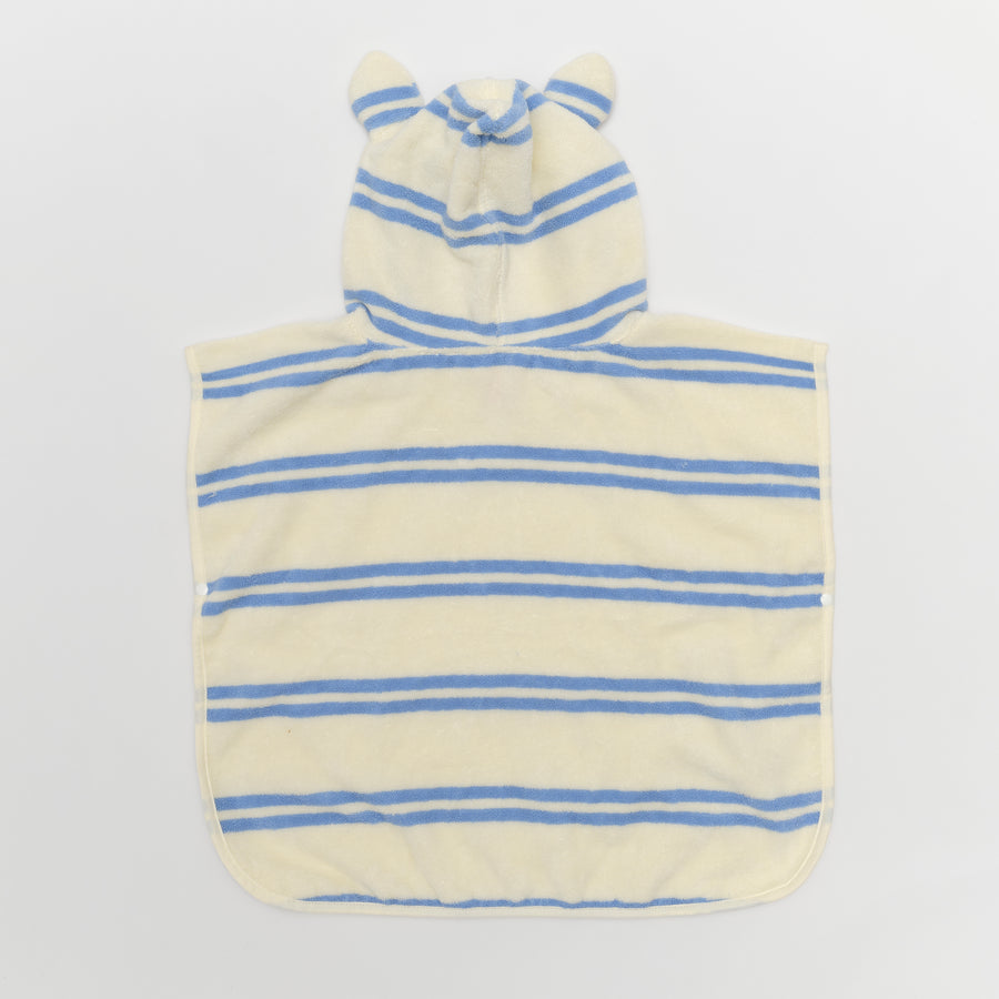 Kids Character Hooded Towel Sid the Seagull Blue Stripe