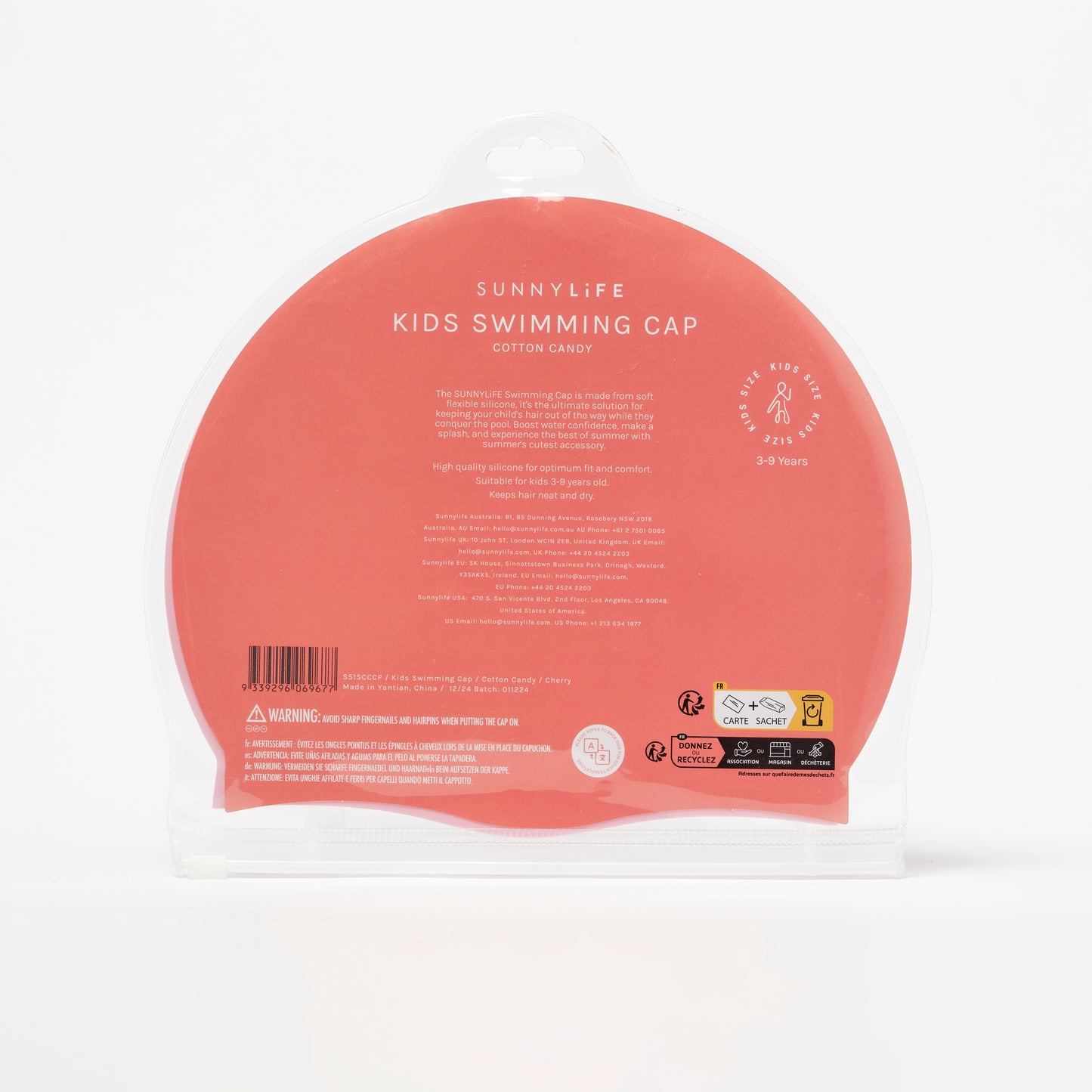 Kids Swimming Cap Cotton Candy Cherry