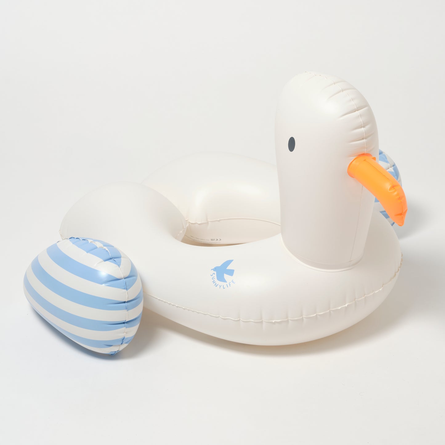 Kids Tube Pool Ring Sid the Seagull Blue Stripe