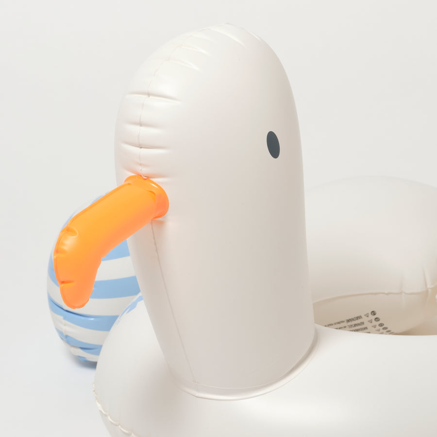 Kids Tube Pool Ring Sid the Seagull Blue Stripe