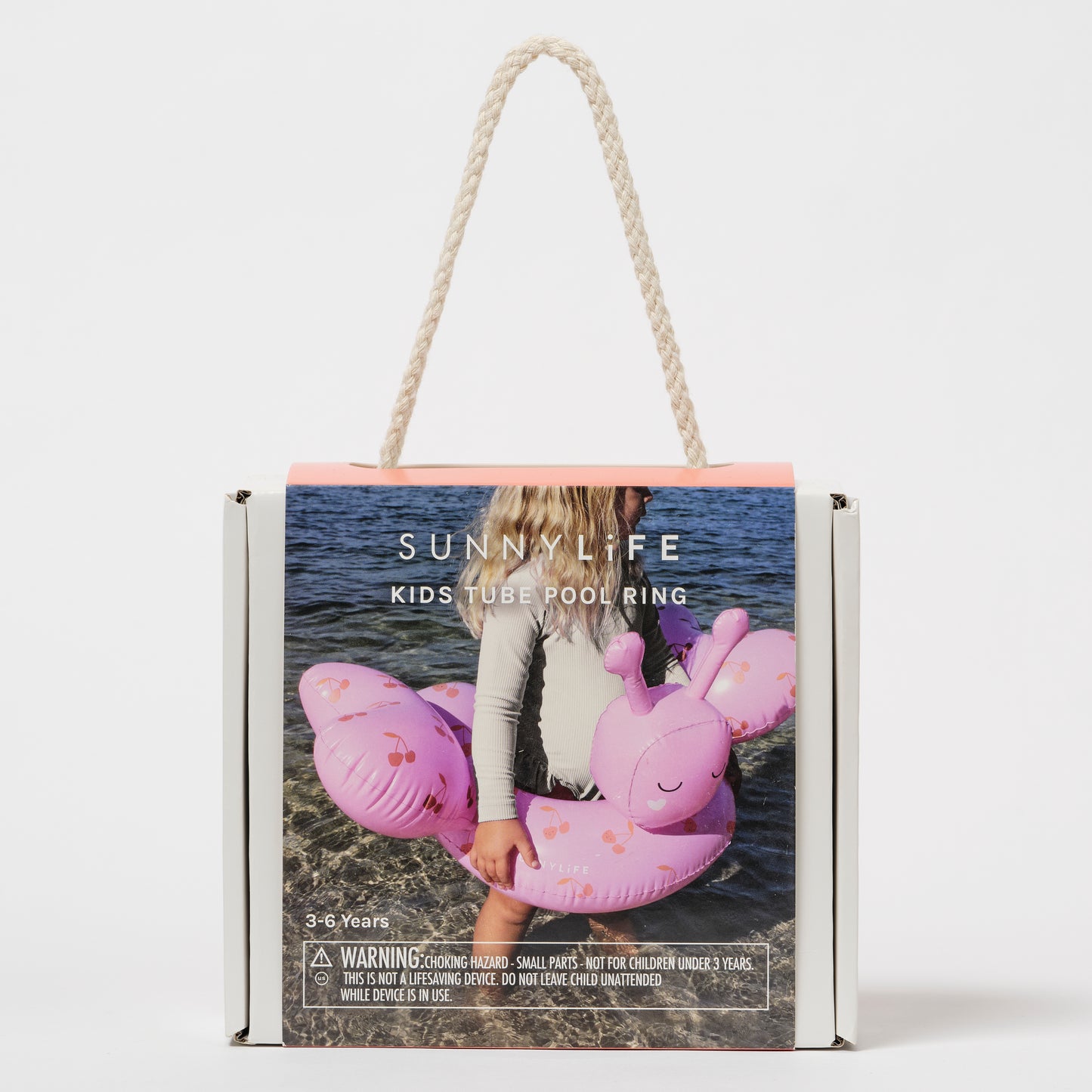 Kids Tube Pool Ring Cotton Candy Cherry