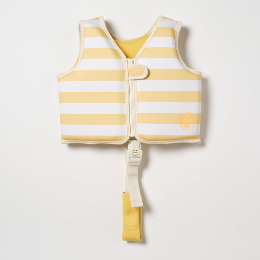 Kids Swim Vest 2-3 Sid the Seagull Mustard Stripe