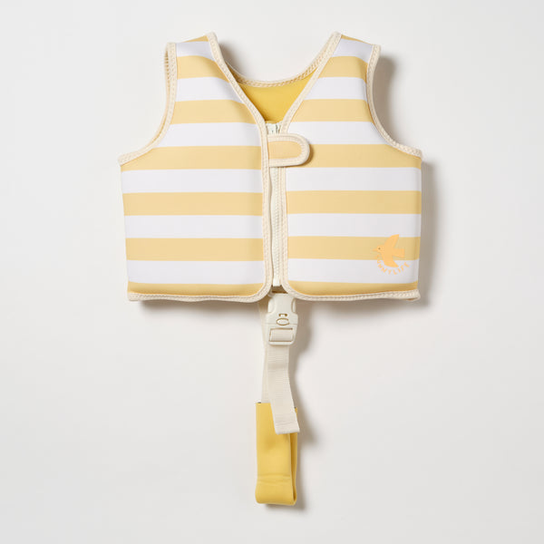 Kids Swim Vest 2-3 Sid the Seagull Mustard Stripe