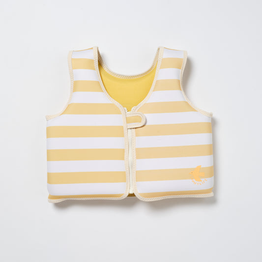 Kids Swim Vest 3-6 Sid the Seagull Mustard Stripe