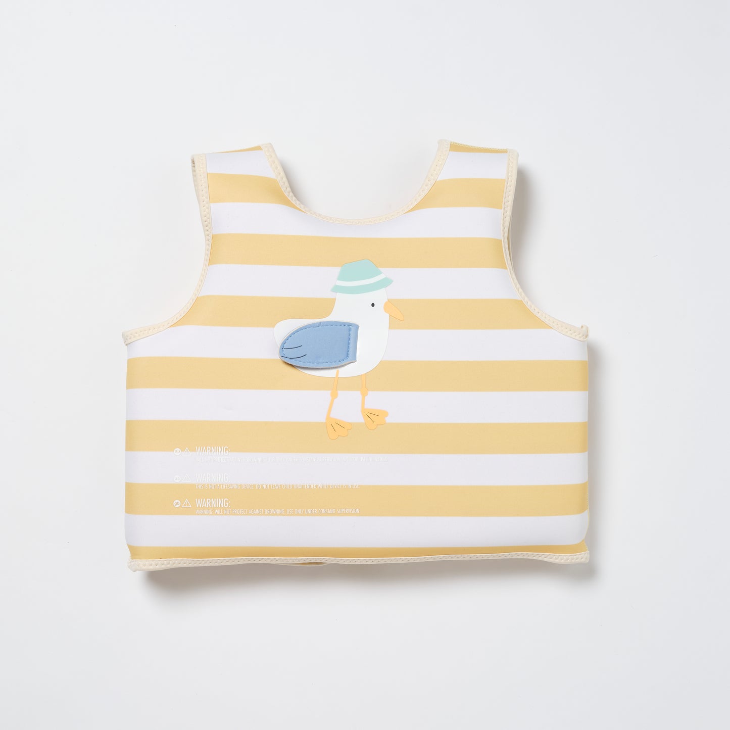 Kids Swim Vest 3-6 Sid the Seagull Mustard Stripe