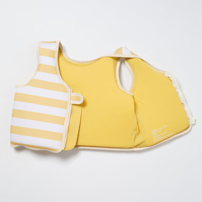 Kids Swim Vest 3-6 Sid the Seagull Mustard Stripe