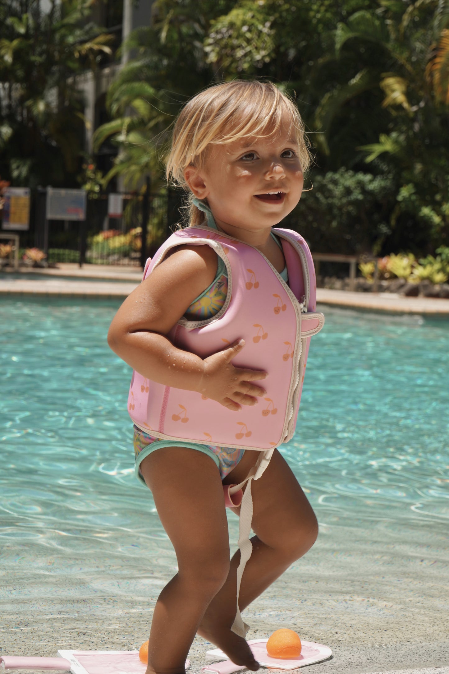 Kids Swim Vest 1-2 Cotton Candy Cherry
