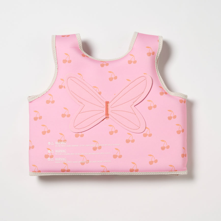 Kids Swim Vest 3-6 Cotton Candy Cherry