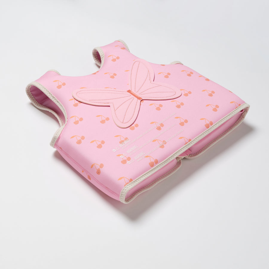 Kids Swim Vest 3-6 Cotton Candy Cherry