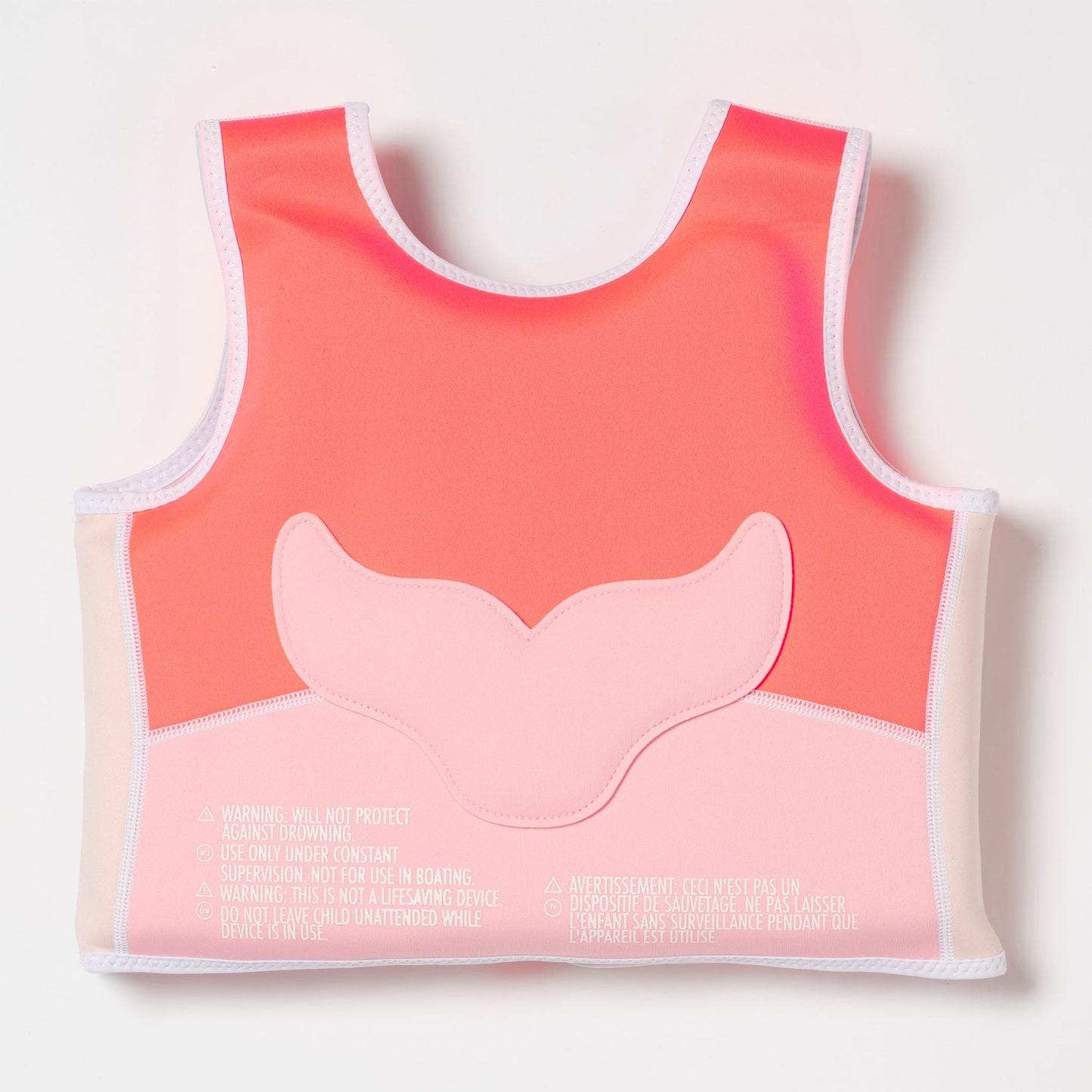 Melody the Mermaid Swim Vest 3-6 Neon Strawberry