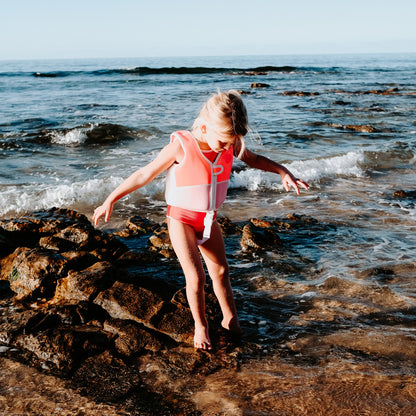 Melody the Mermaid Swim Vest 2-3 Neon Strawberry