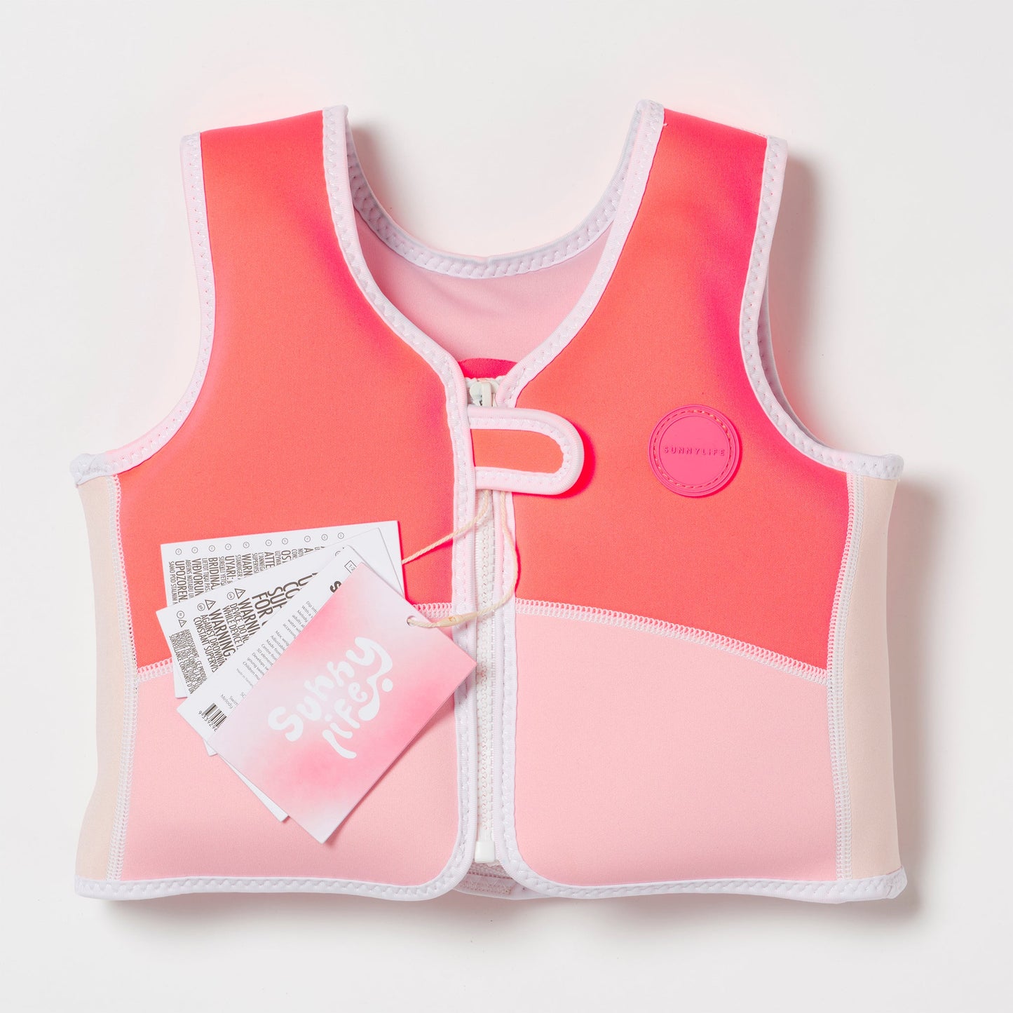 Melody the Mermaid Swim Vest 1-2 Neon Strawberry