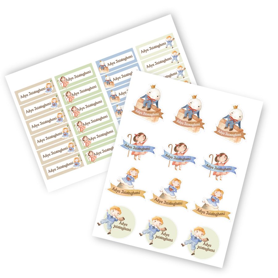 Personalised Sticker Sheet - Set of 2 | Waterproof
