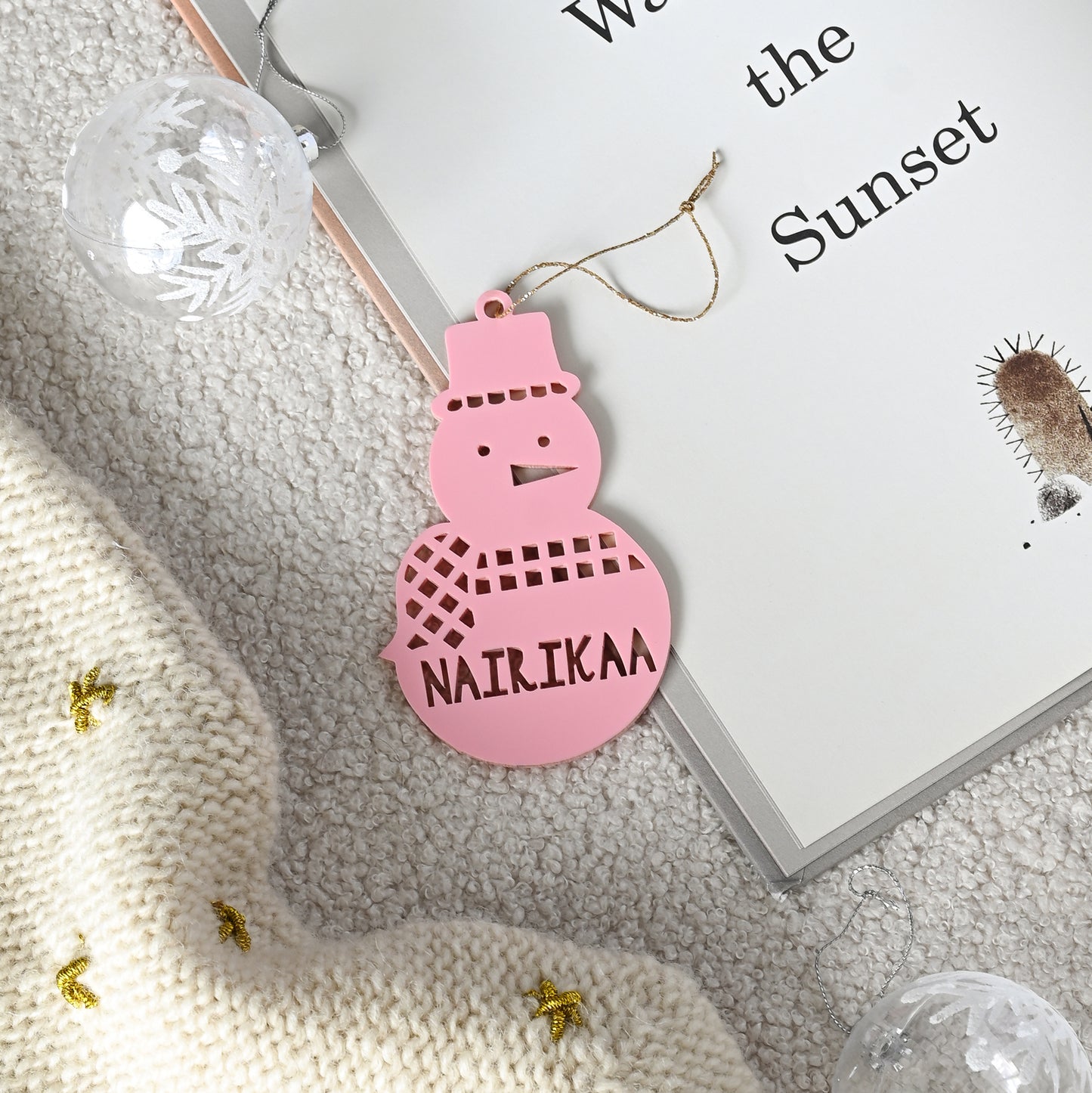 Personalised Ornament Xmas Shape | Snowman