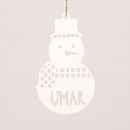 Personalised Ornament Xmas Shape | Snowman