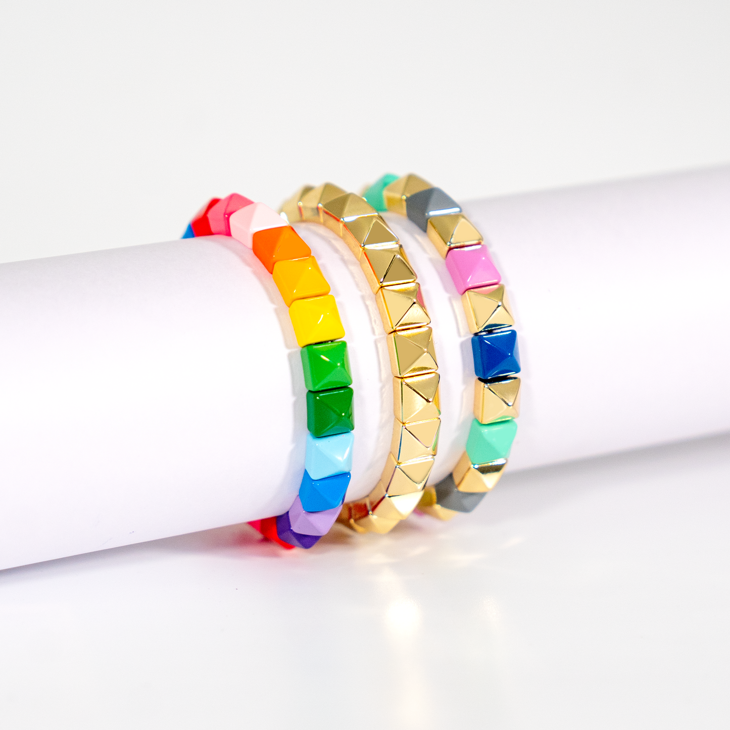 Spike Enamel Bracelet | Gold