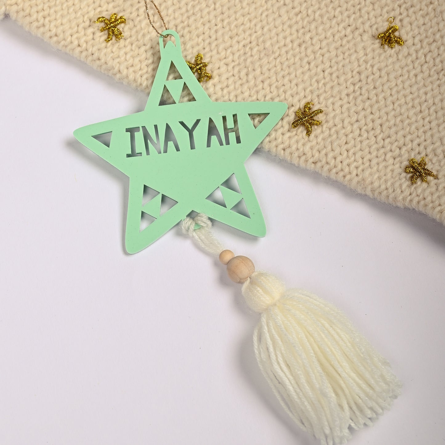 Personalised Tree Ornament | Tassel Star