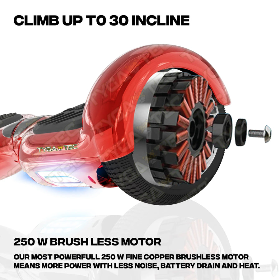 TYGATEC T2 + Auto Balancing Hoverboard App Connectivity - Red